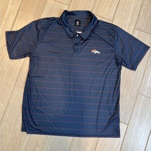 Like new Denver Broncos striped polo, 2XL.